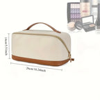 Zenora Easy-to-Carry Travel Makeup Bag with Handle & Divider