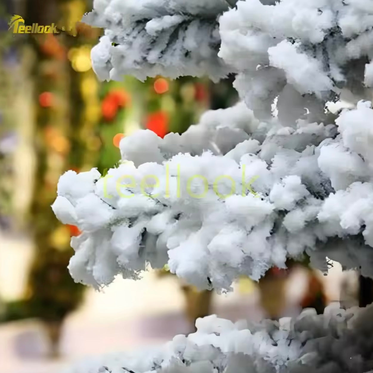 Teellook Snowflake Flocked Encrypted Christmas Tree