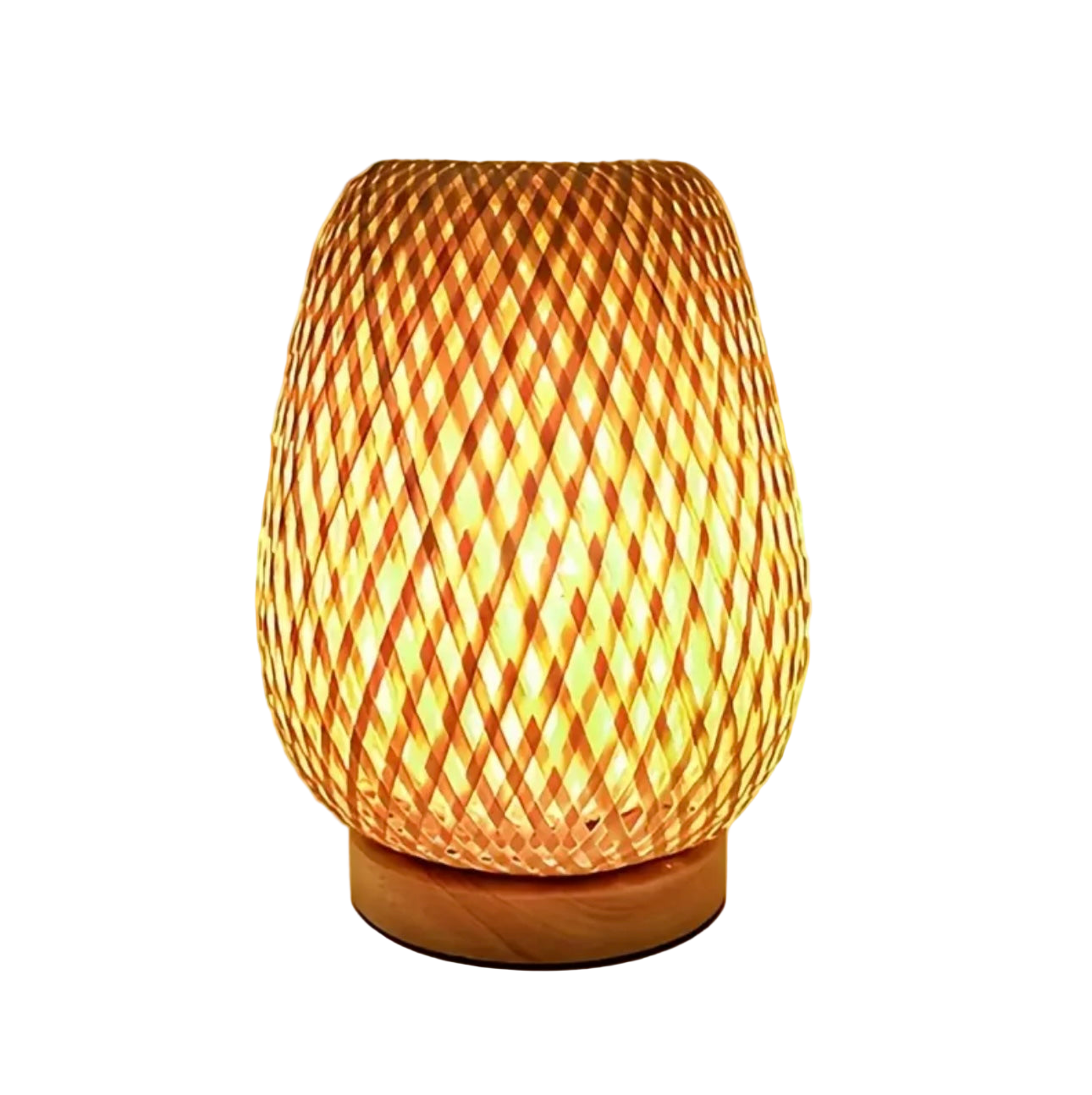 Zenora Handmade Bamboo Woven LED Bedside Lampr