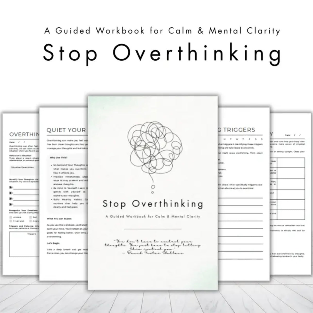 Stop Overthinking Workbook – Anxiety Relief & Emotional Management Guide