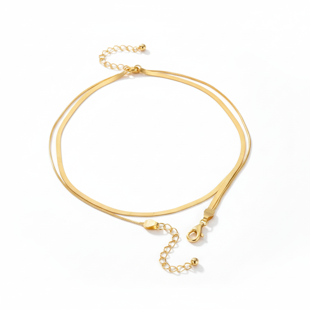 Serpentine Glow S925 Silver Double-Layer Bracelet