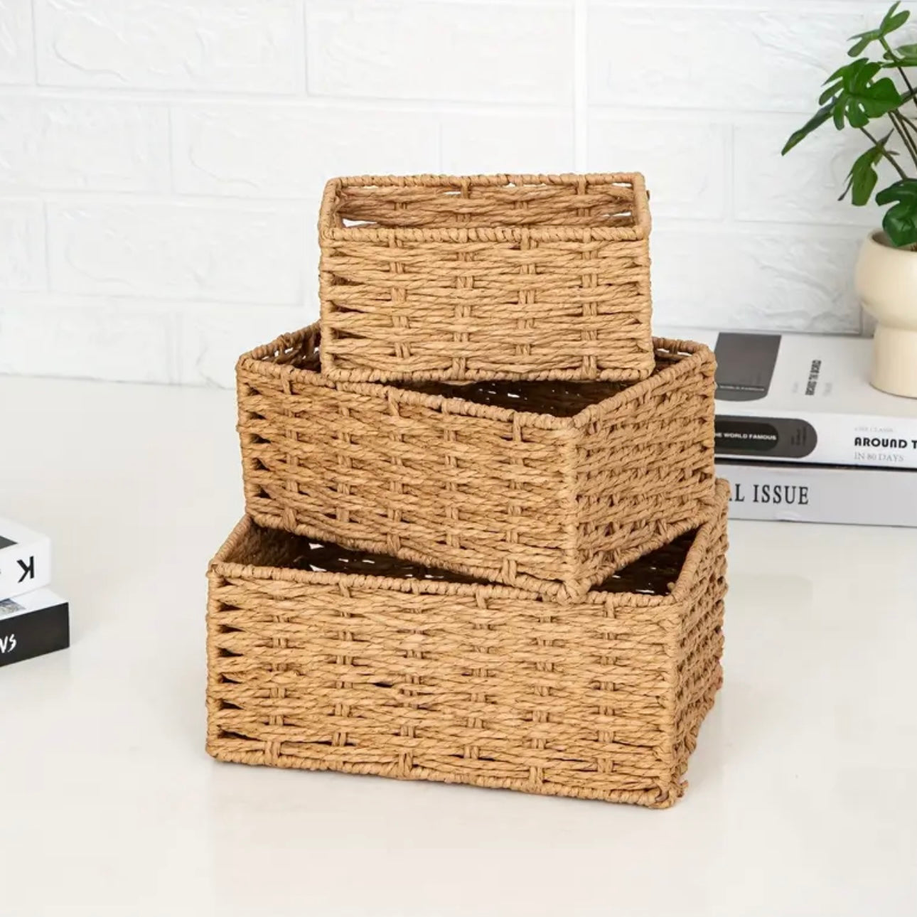 Solara 3-Piece Woven Storage Baskets