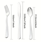 Zenora 180-Piece Silver Plastic Cutlery Set