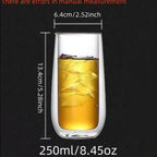 Zenora 6pcs Double-Wall Borosilicate Glass Cups