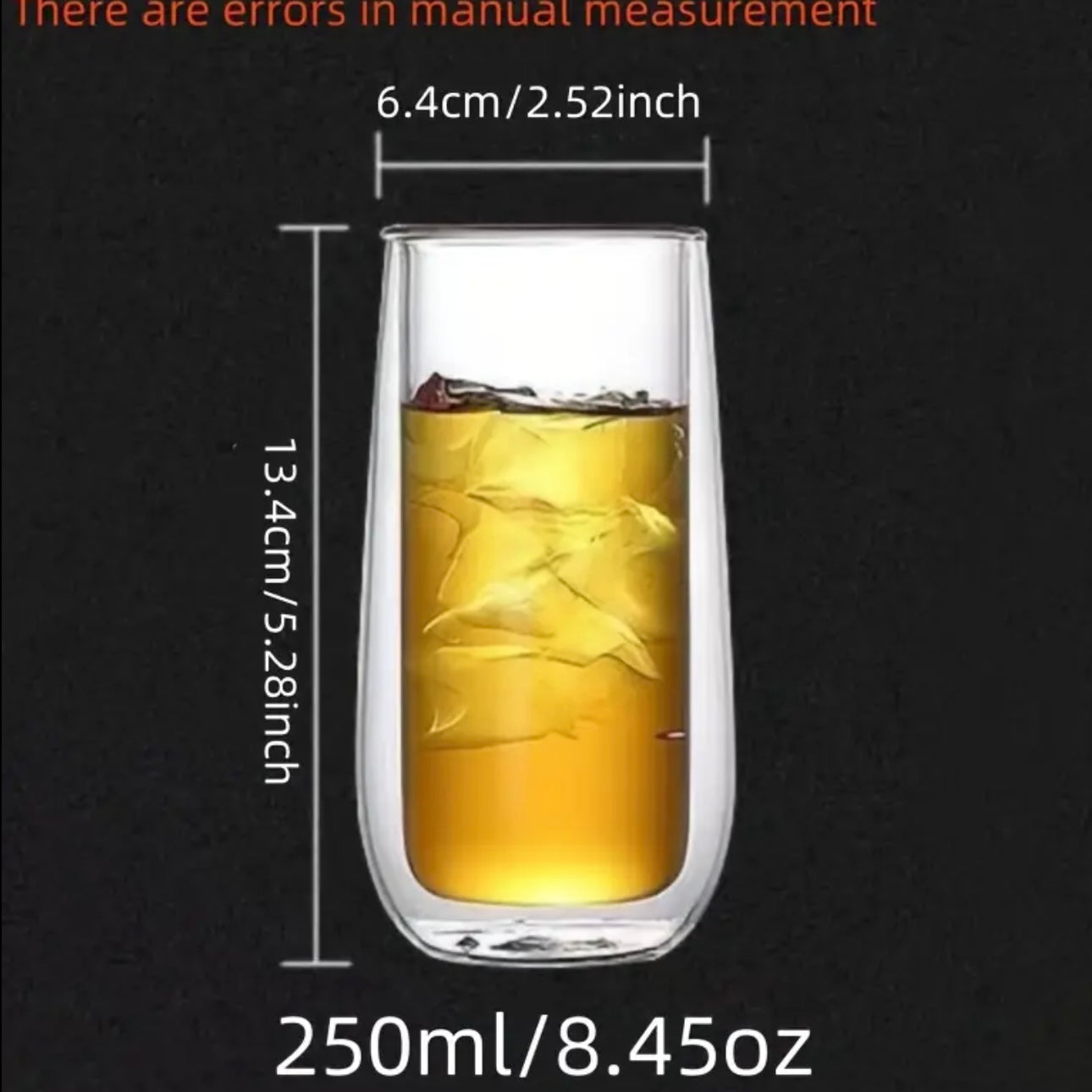 Zenora 6pcs Double-Wall Borosilicate Glass Cups