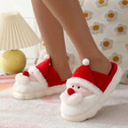 Zenora Merry Christmas Santa Claus Plush Slippers
