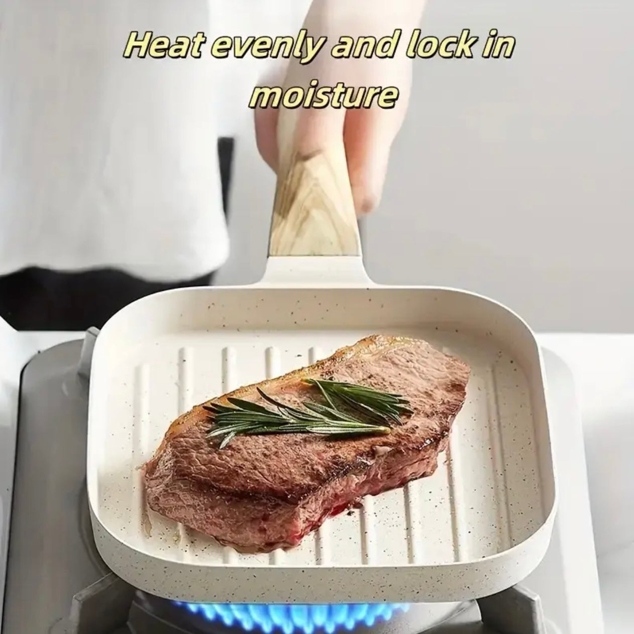 Zenora McFanshi Multifunctional Cast Iron Steak Pan