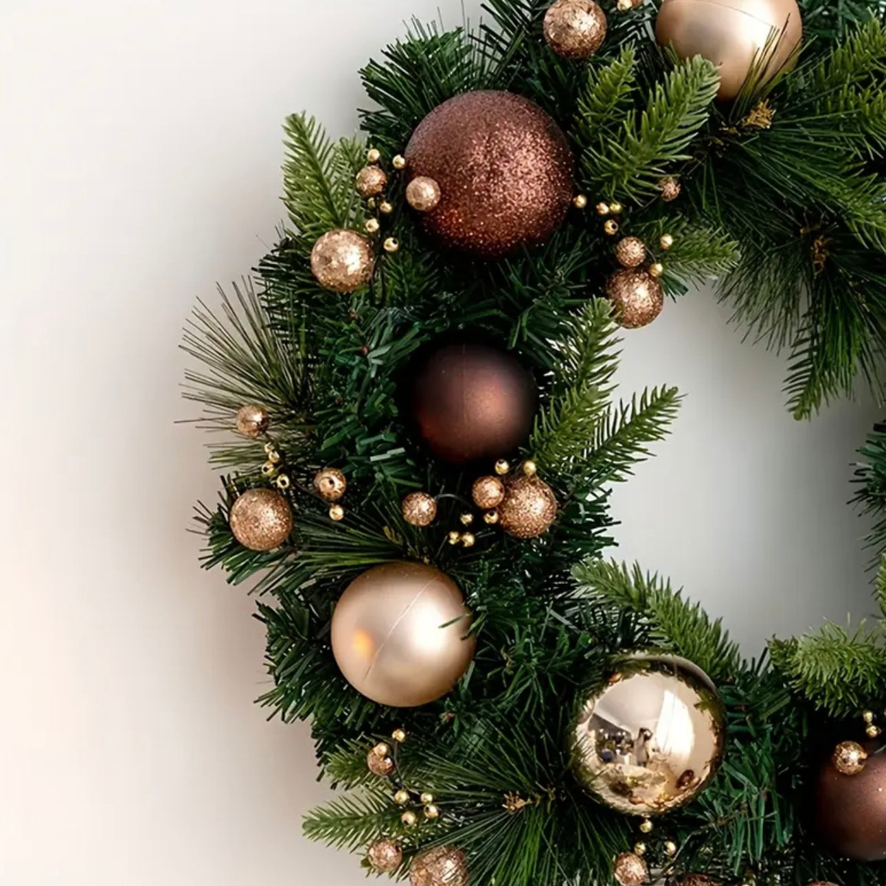 Zenora Colorful Ball Flower Christmas Wreath