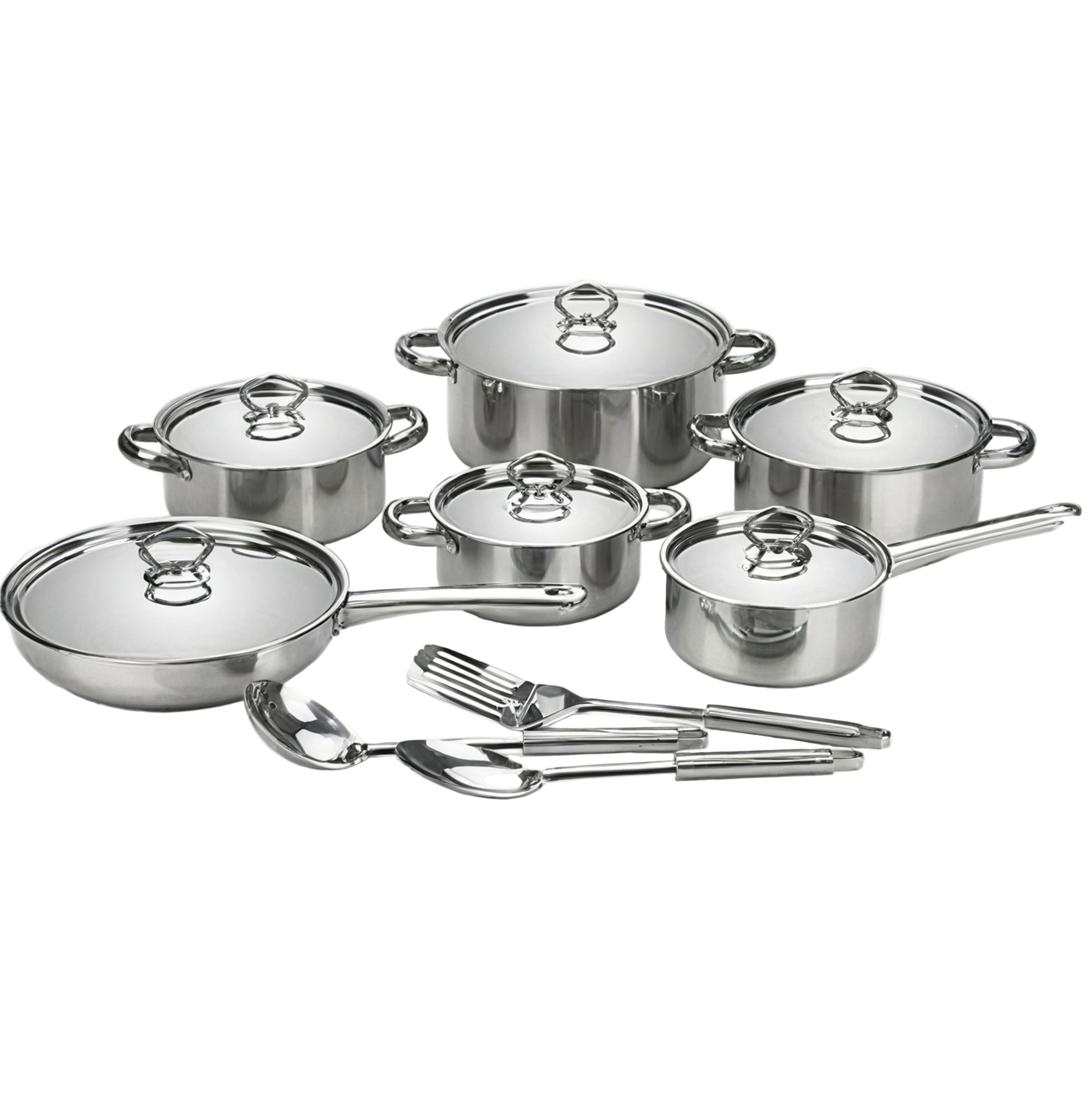 Zenora 15-Piece Stainless Steel Cookware Set with Instant Yeast