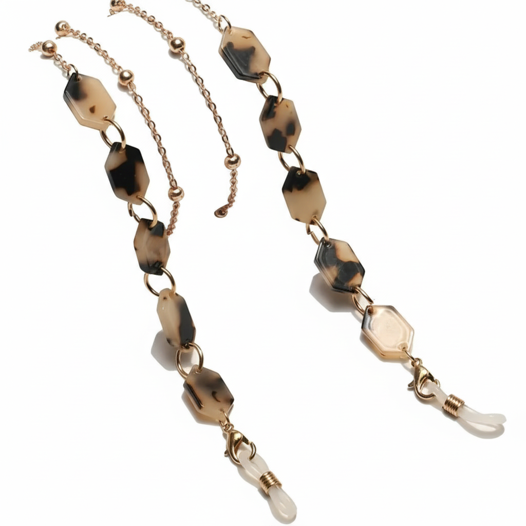 Women’s Copper Geometric Charm Chain