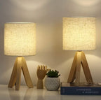Zenora Charming Wooden Tripod Table Lamp