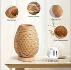 Zenora Handmade Bamboo Woven LED Bedside Lampr