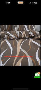 Zenora 3-Piece Brushed Print Striped Polyester Duvet Cover Set