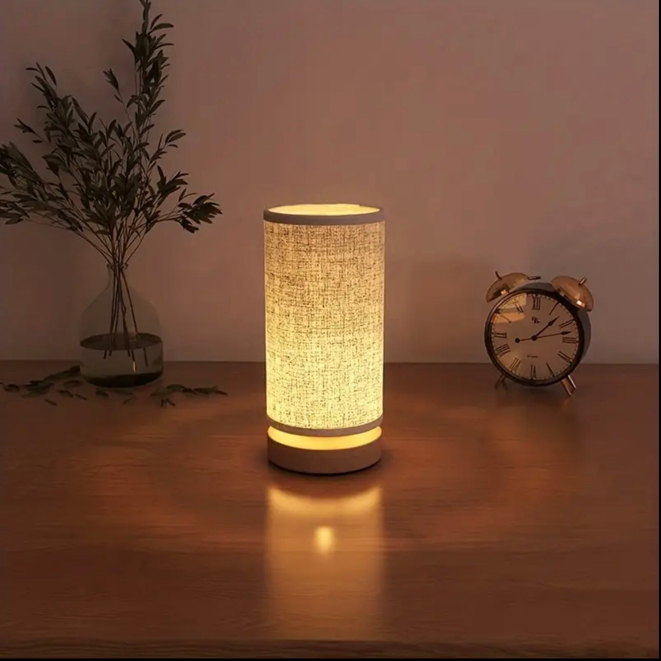 Zenora Modern Solid Wood Bedside Table Lamp