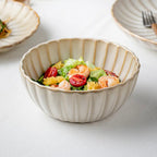 Zenora 12pcs Japanese Floral Embossed Ceramic Dinnerware Set