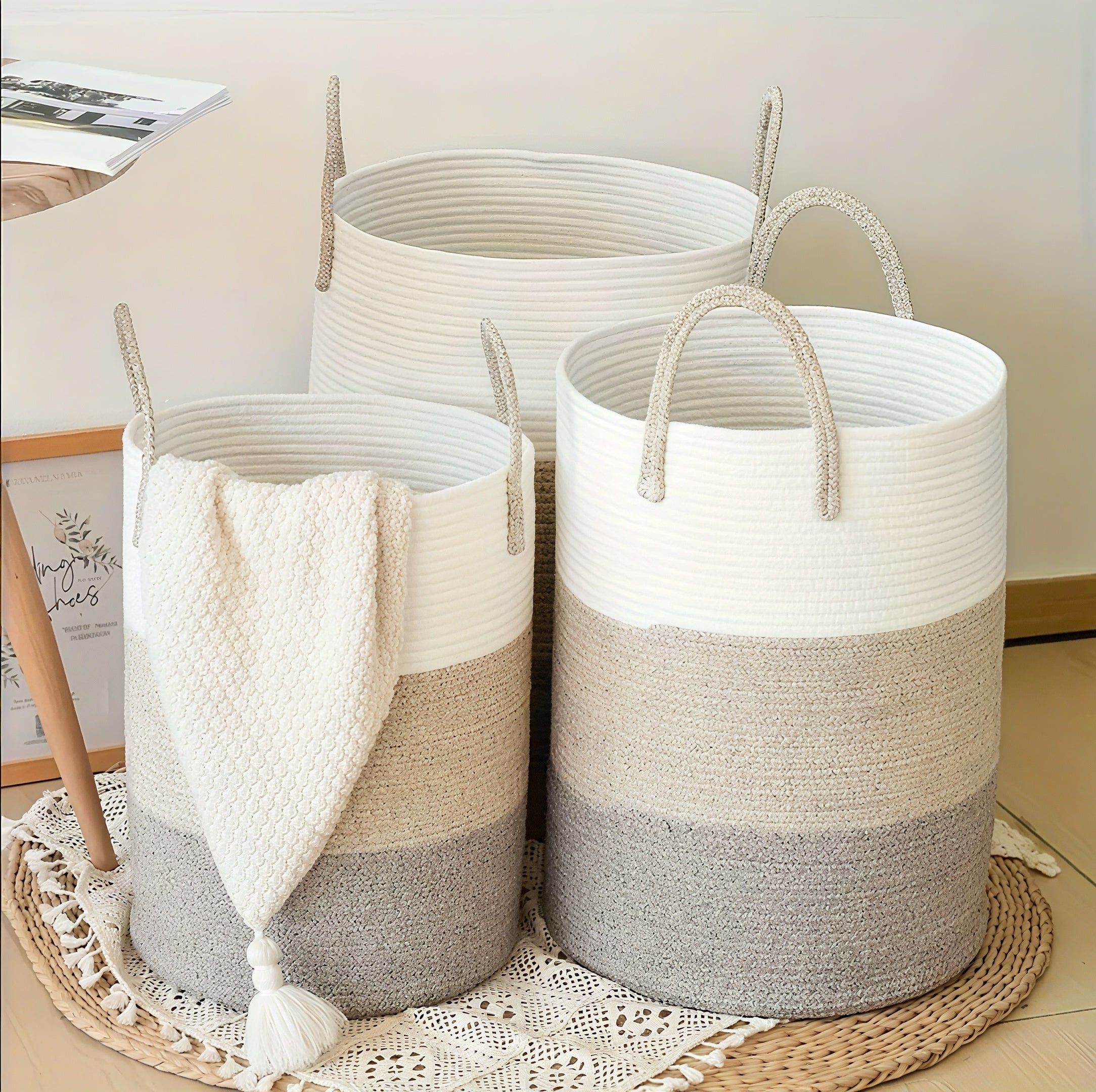 Zenora Extra-Large Scandinavian Collapsible Storage Basket