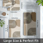 Zenora 4-Piece Modern Minimalist Bathroom Mat Set