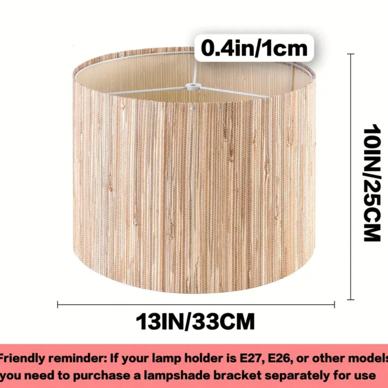 Zenora Set of 2 Boho Rattan Lamp Shades