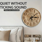 Zenora Rustic Wicker-Look Wall Clock