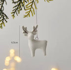 Zenora White Ceramic Christmas Tree Ornaments