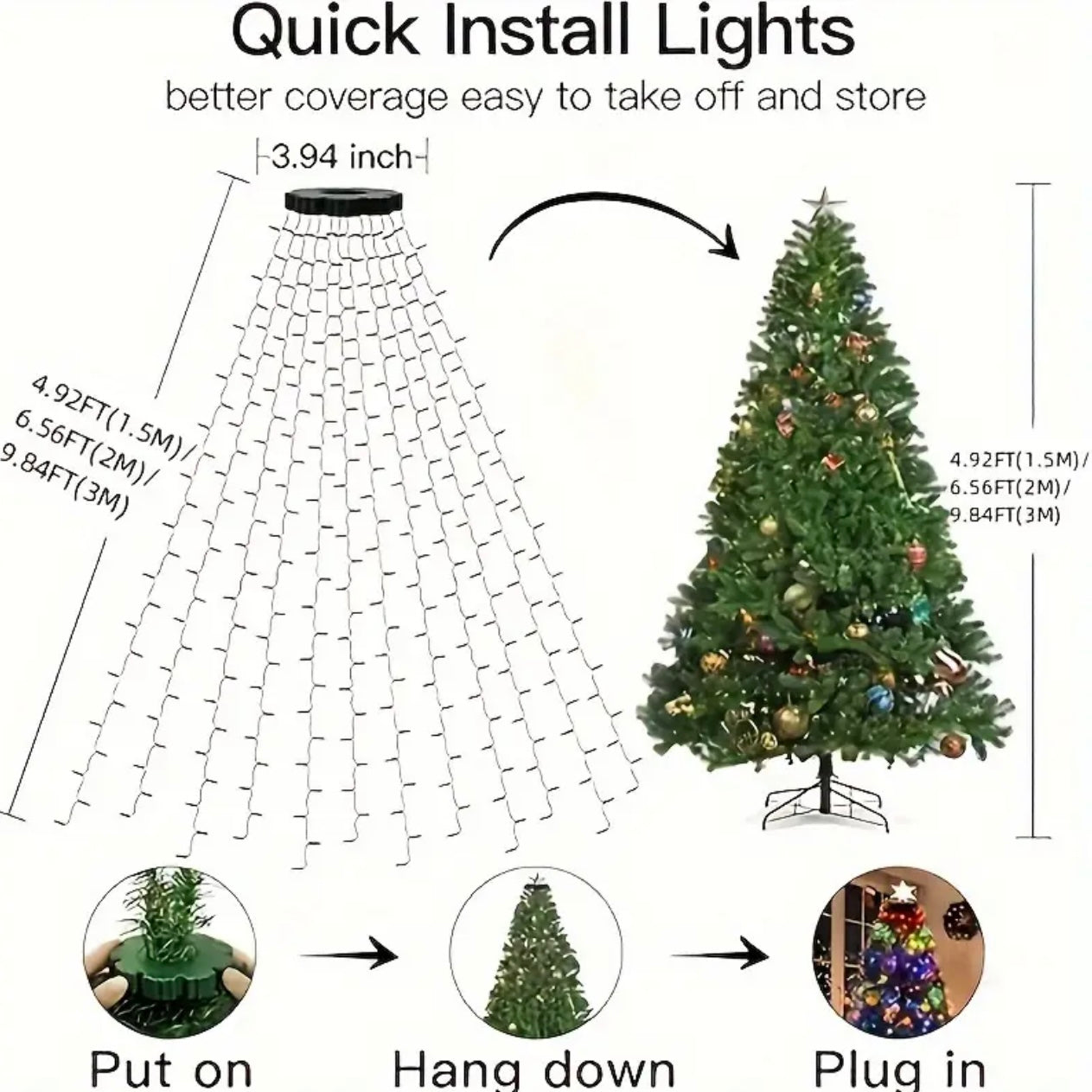 Zenora Christmas Tree Lights – 8 Lighting Modes