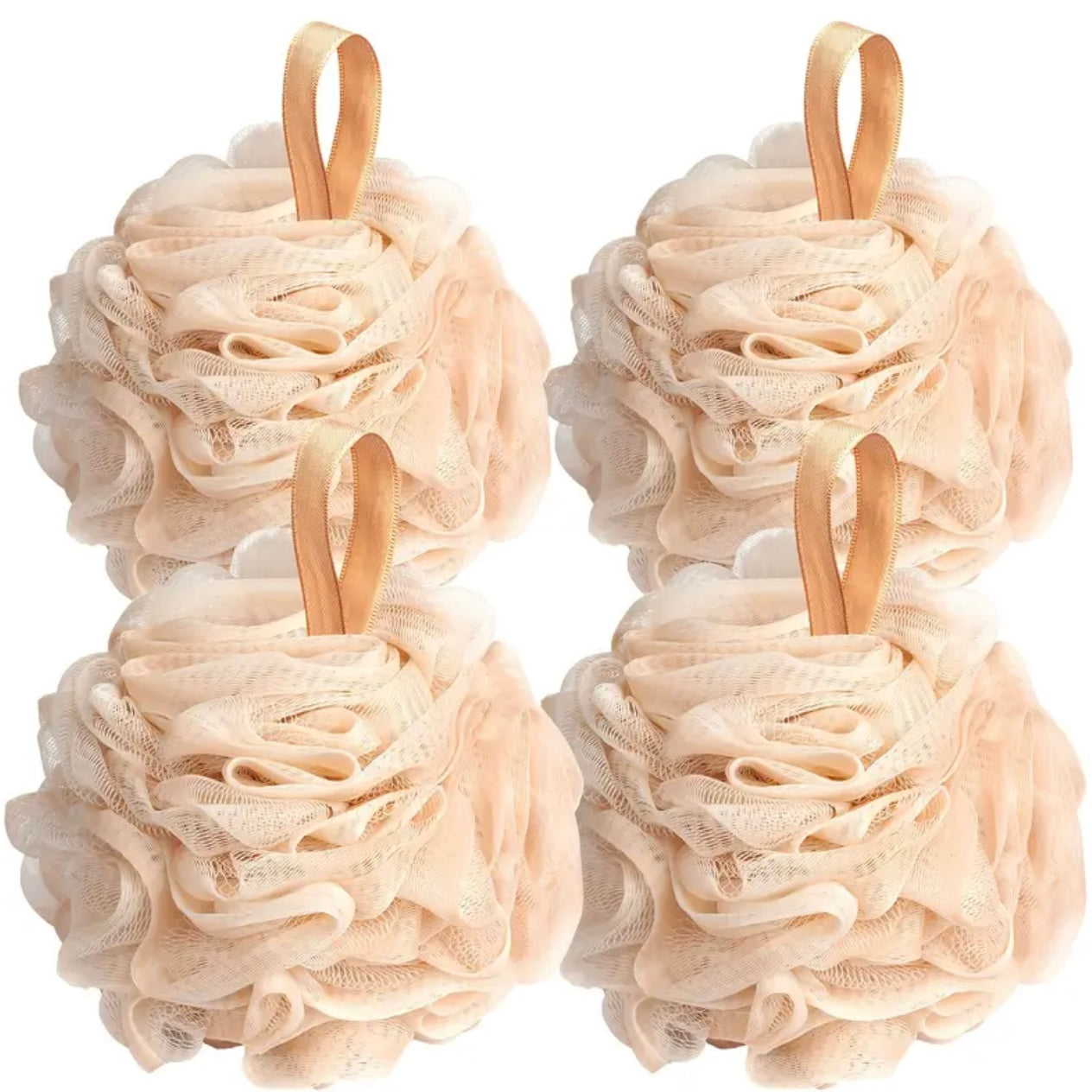 Zenora 4pcs Soft Exfoliating Bath Sponge Set