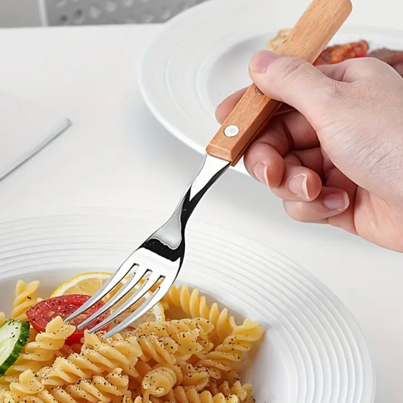 Kurohana Cutlery Set — 8/16/24-Piece Stainless Steel Tableware with Solid Wood Handles