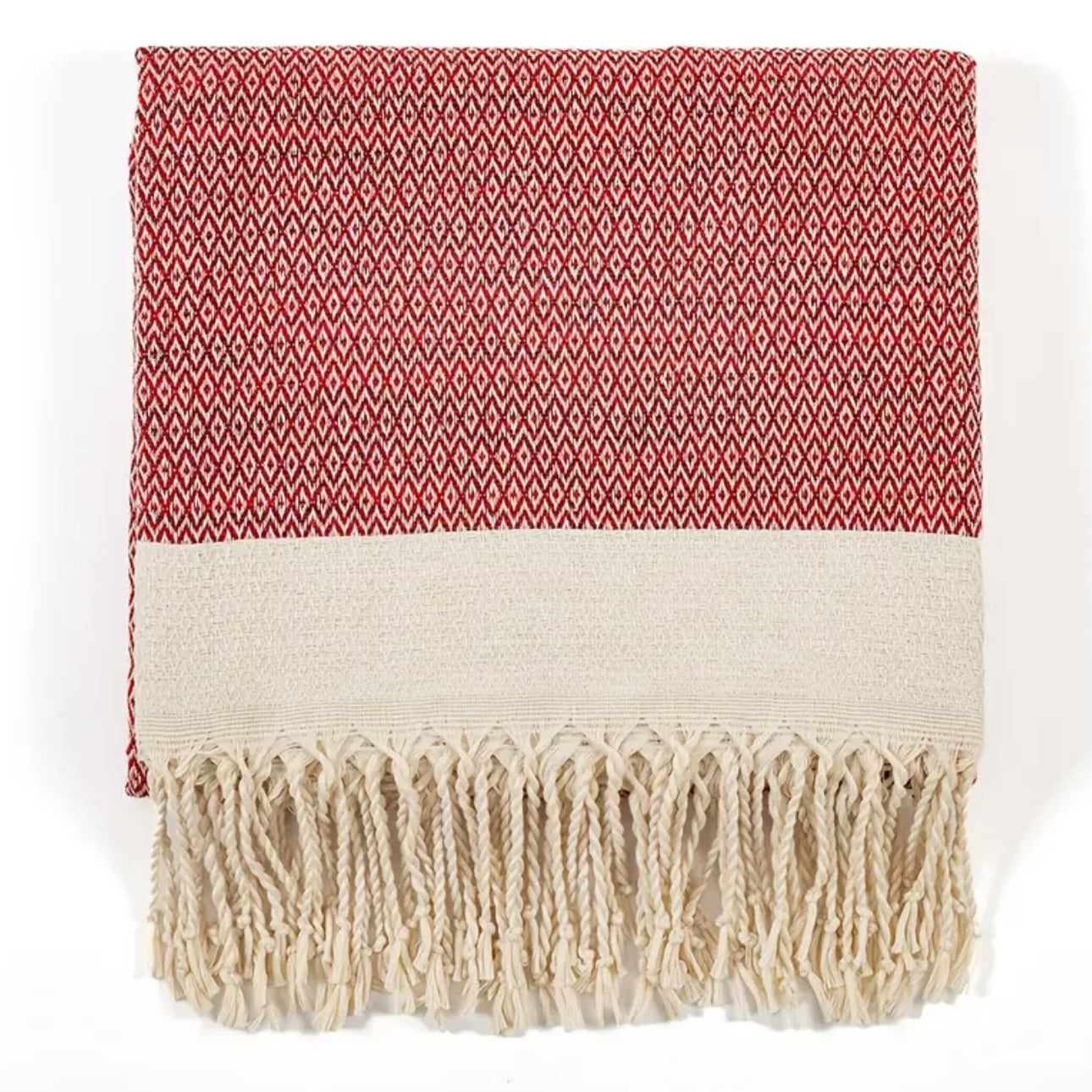 Zenora 1pc Turkish Diamond Grid Blanket