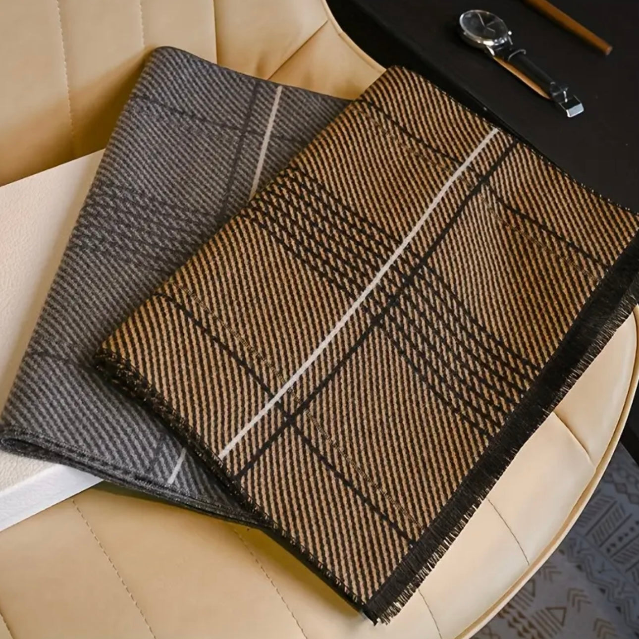 Unisex Winter Thick Warm Velvet Scarf