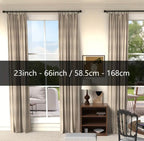 Zenora Adjustable Curtain Rod Bracket Set with Decorative Small Ball Finials