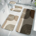 Zenora 4-Piece Modern Minimalist Bathroom Mat Set