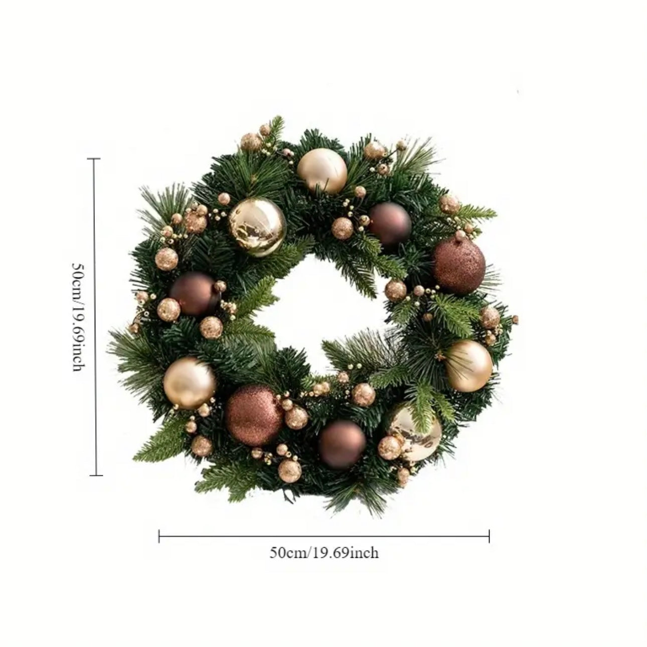 Zenora Colorful Ball Flower Christmas Wreath