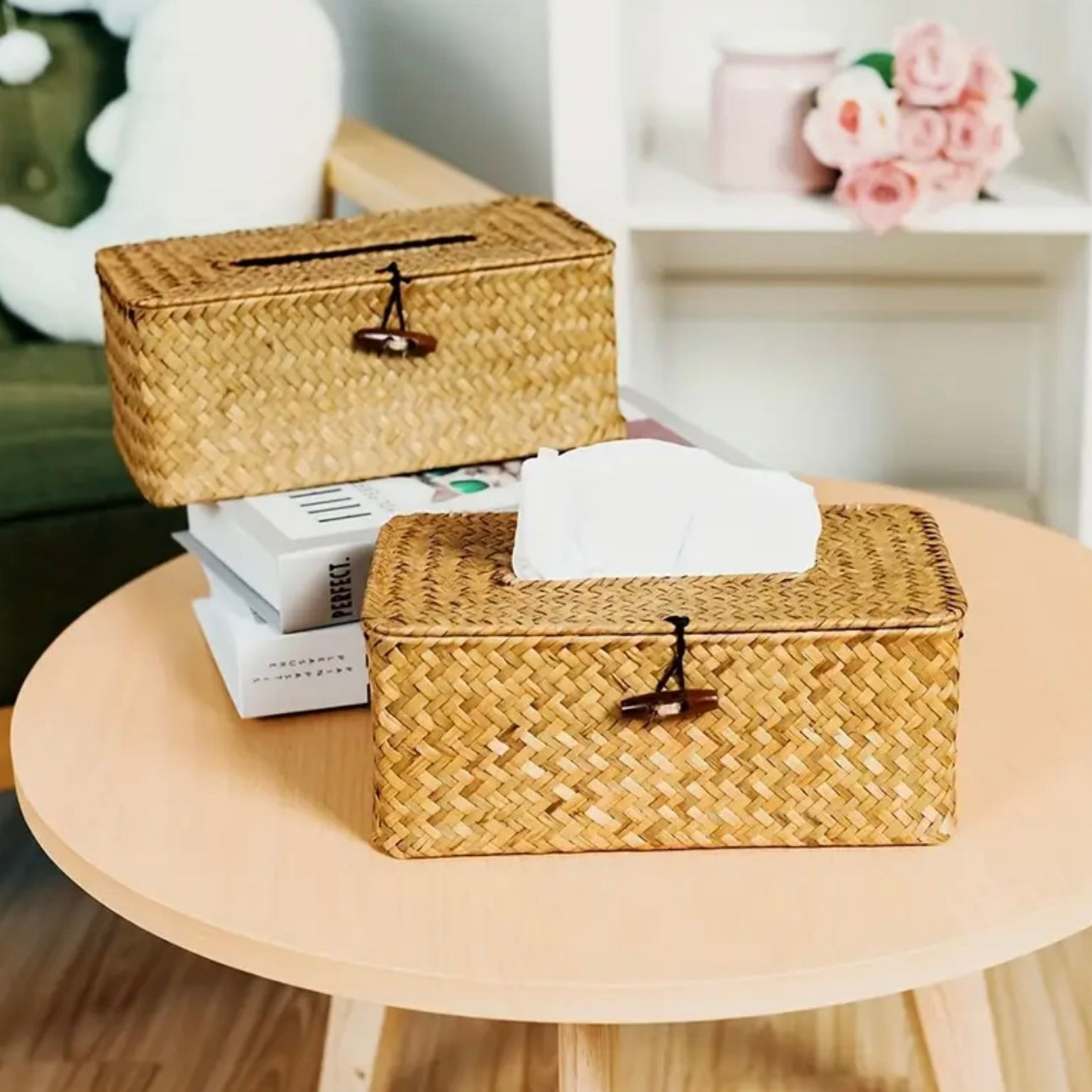 Liora Woven Storage Basket with Lid