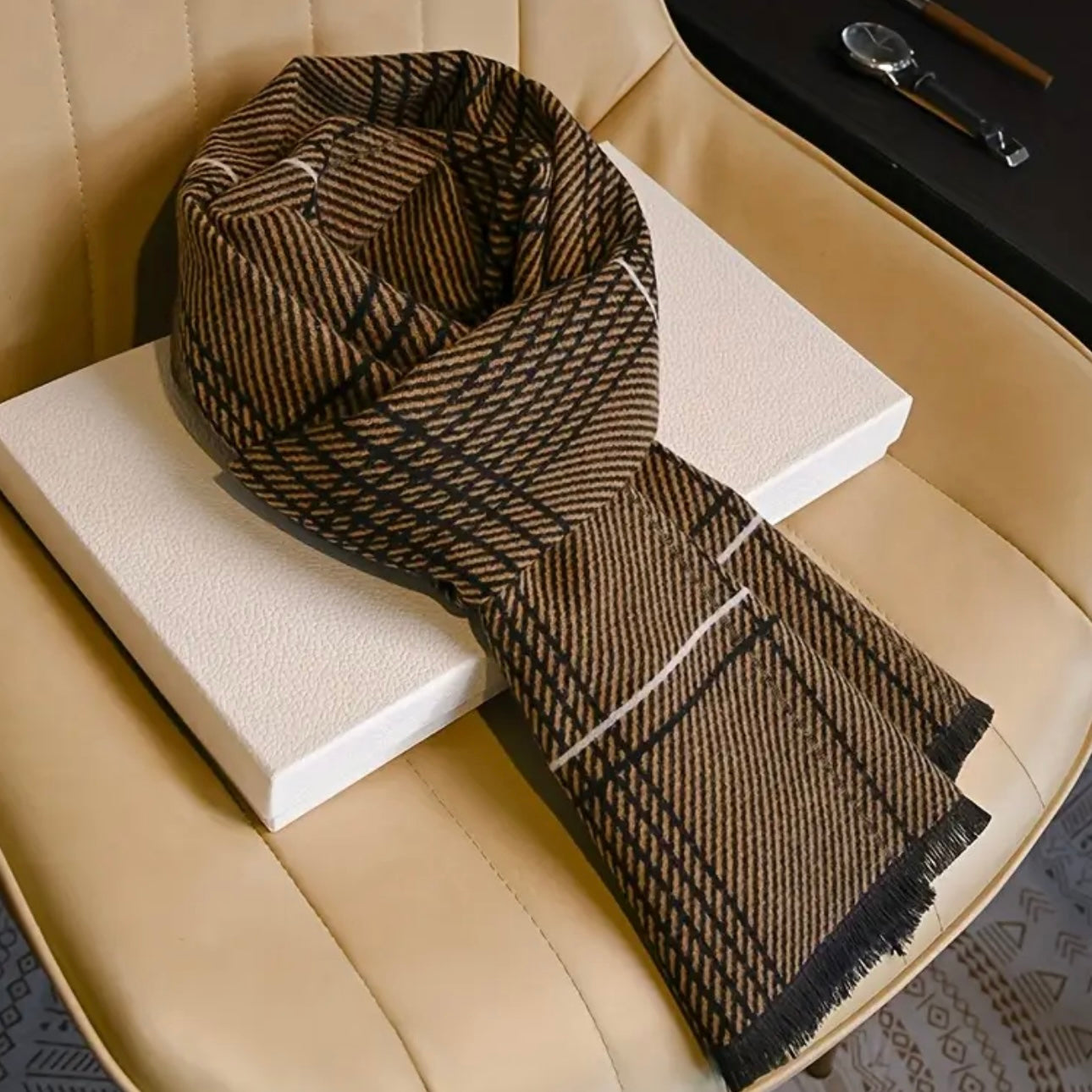 Unisex Winter Thick Warm Velvet Scarf