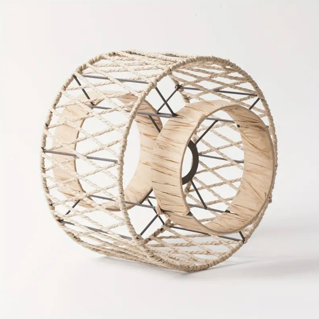 Zenora Chinese Retro Hand-Woven Paper Rope Chandelier Lampshade