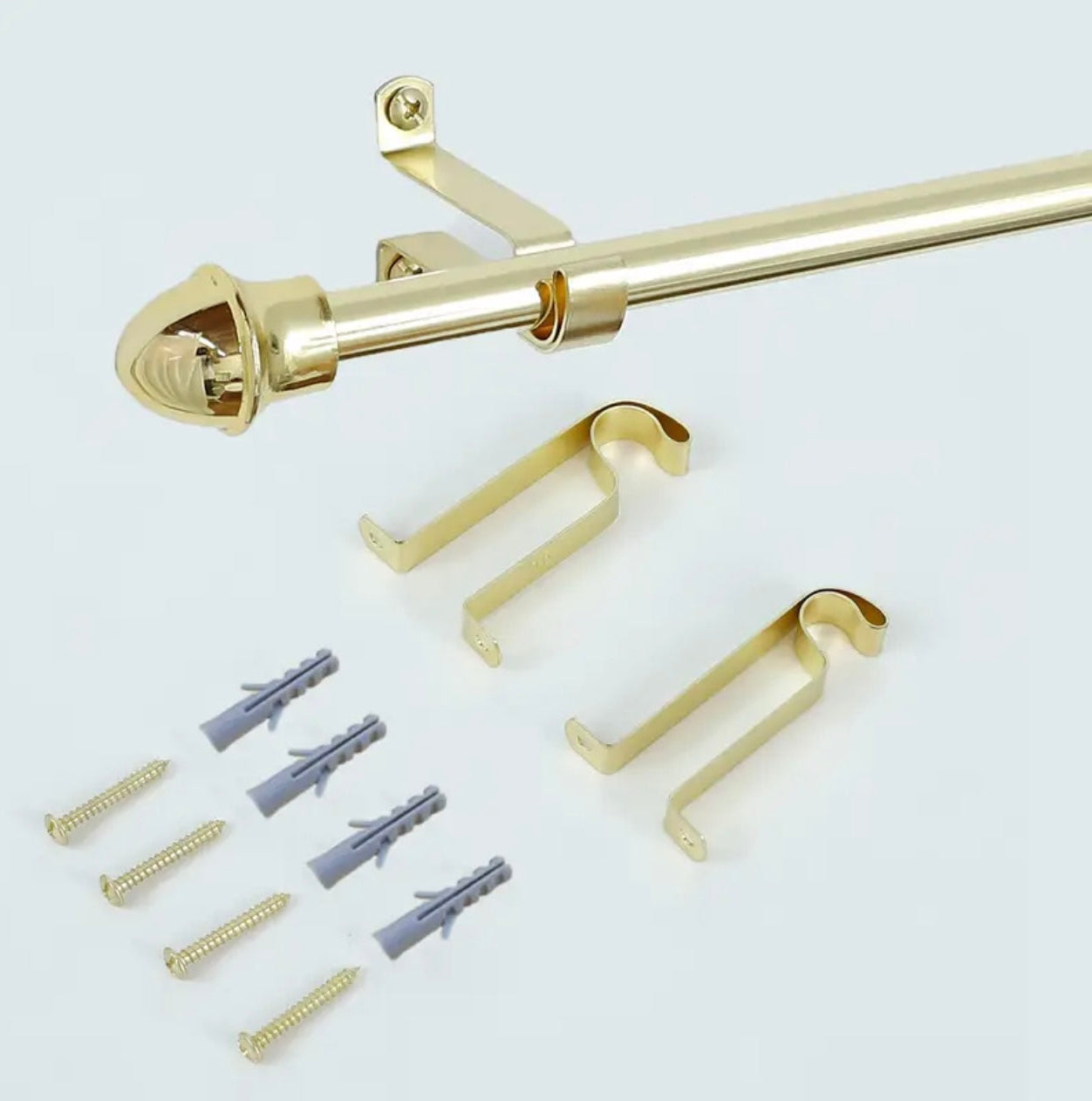 Zenora Adjustable Metal Curtain Rod with Perforated Track