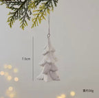 Zenora White Ceramic Christmas Tree Ornaments