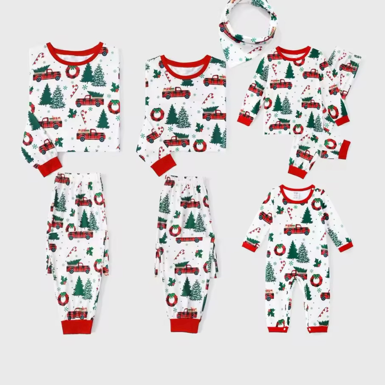 Zenora Christmas Family Matching Pajama Set (Adults, Kids, Baby & Dog)
