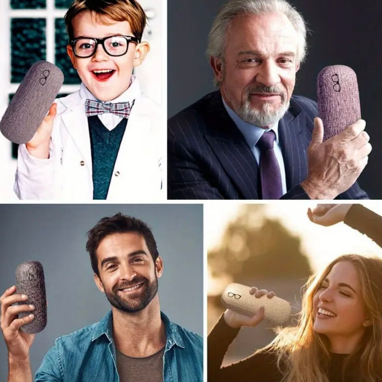 3-Pack Stylish Hard Shell Eyeglass Cases – Minimalist Multi-Color Set