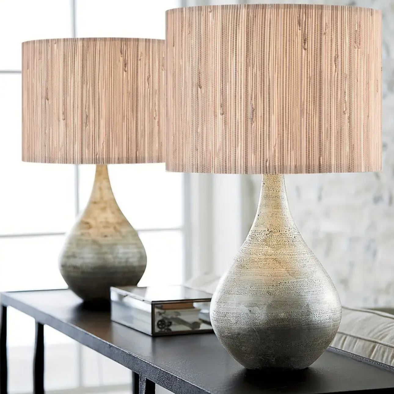 Zenora Set of 2 Boho Rattan Lamp Shades