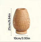 Zenora Handmade Bamboo Woven LED Bedside Lampr