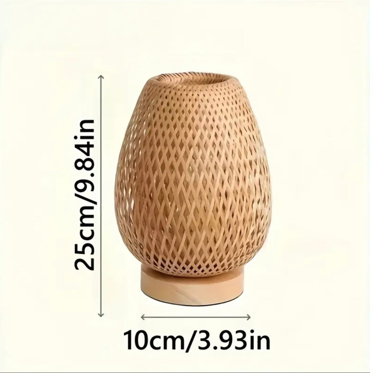 Zenora Handmade Bamboo Woven LED Bedside Lampr
