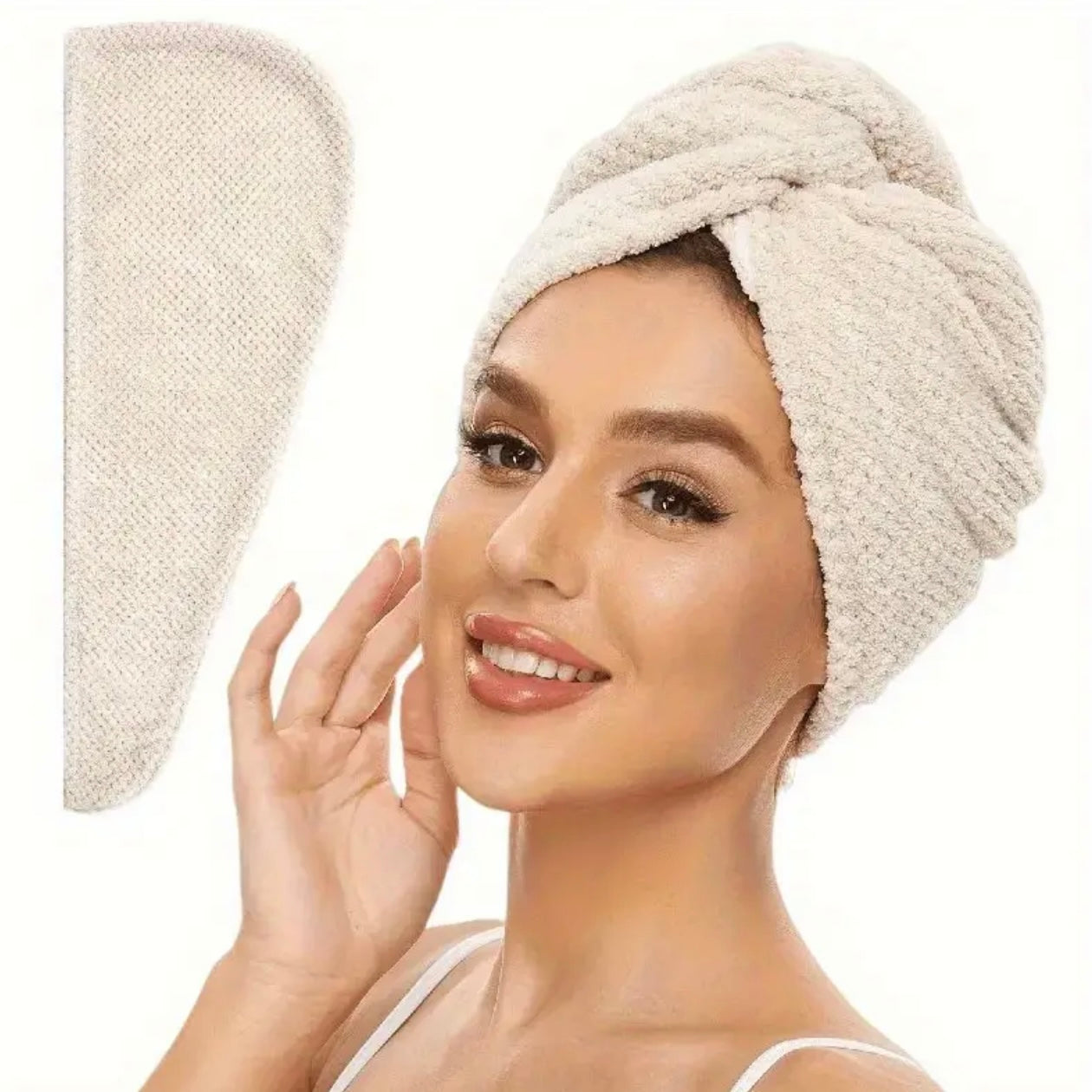Zenora 2-Pack Super Absorbent Microfiber Hair Towels
