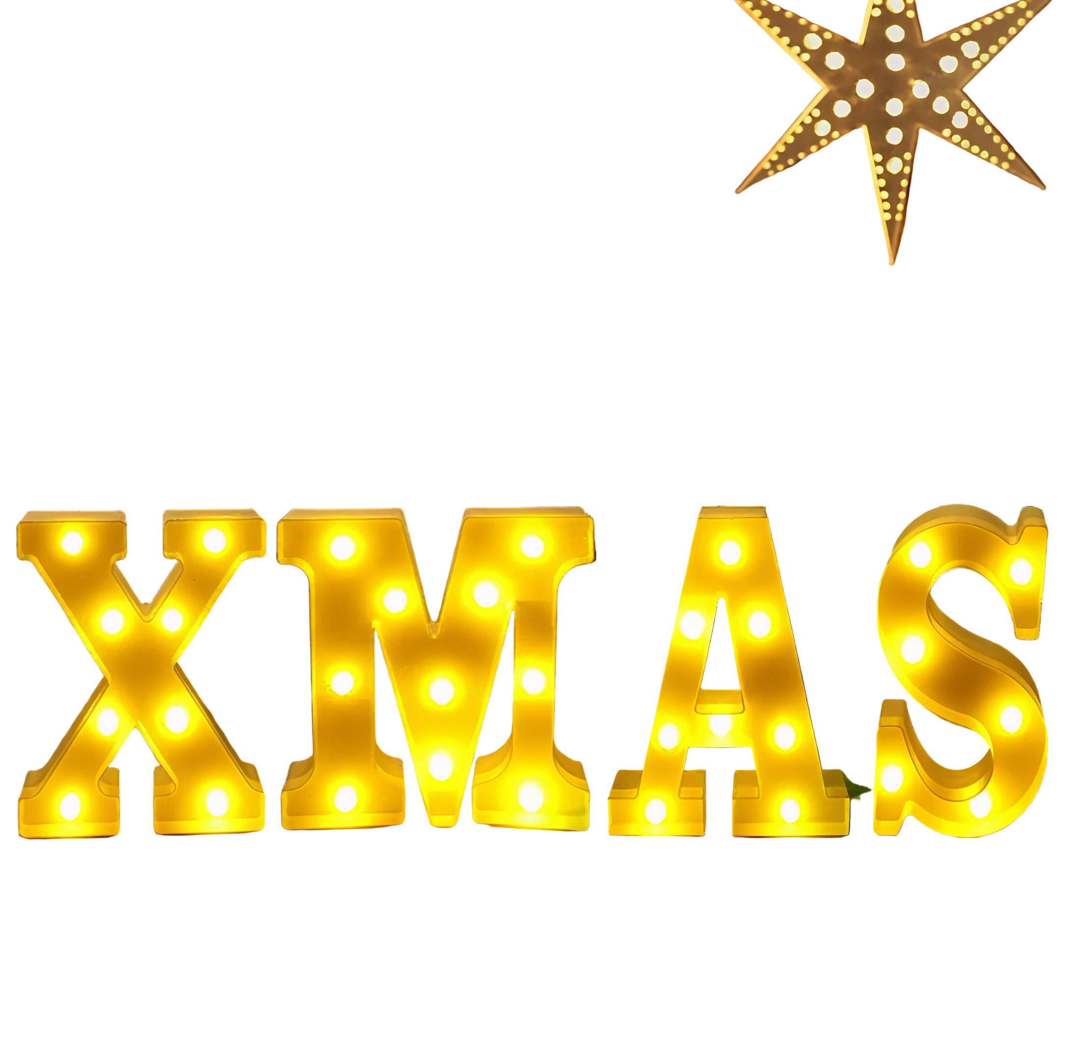 Zenora 4pcs Festive LED XMAS Letter Signs