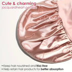 ELLITINA 2-Piece Satin Sleep Bonnet & Matching Scrunchie Set