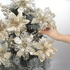 Zenora 21pcs Christmas Artificial Flower & Berry Bouquet Set
