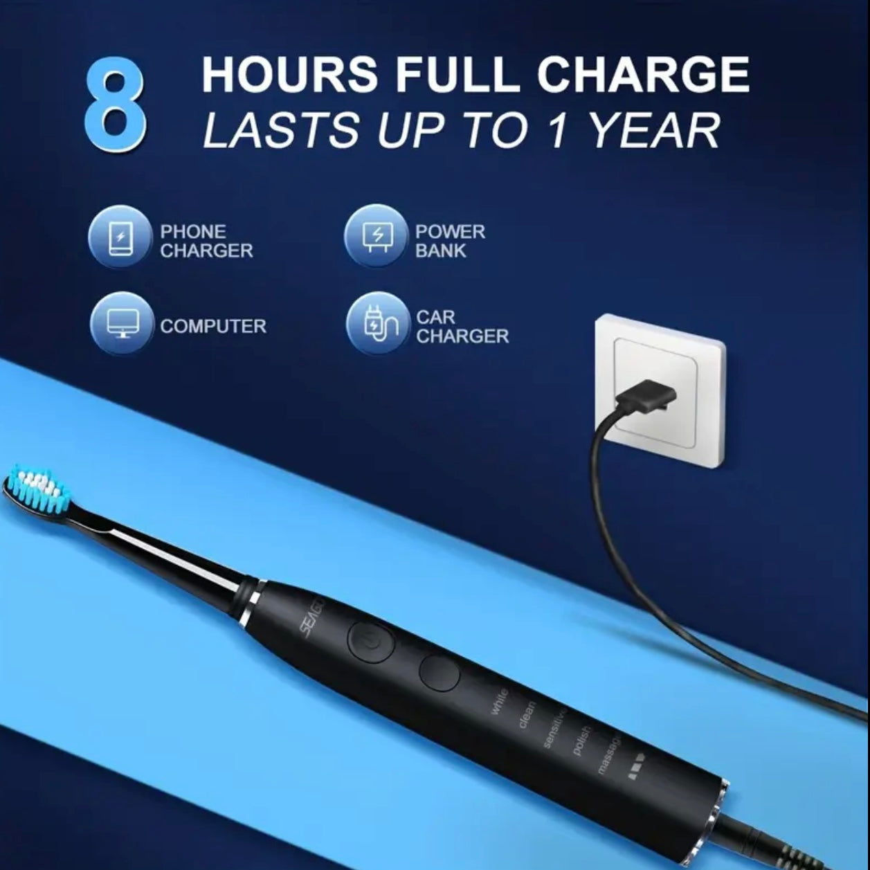 Zenora Sonic Electric Toothbrush for Men