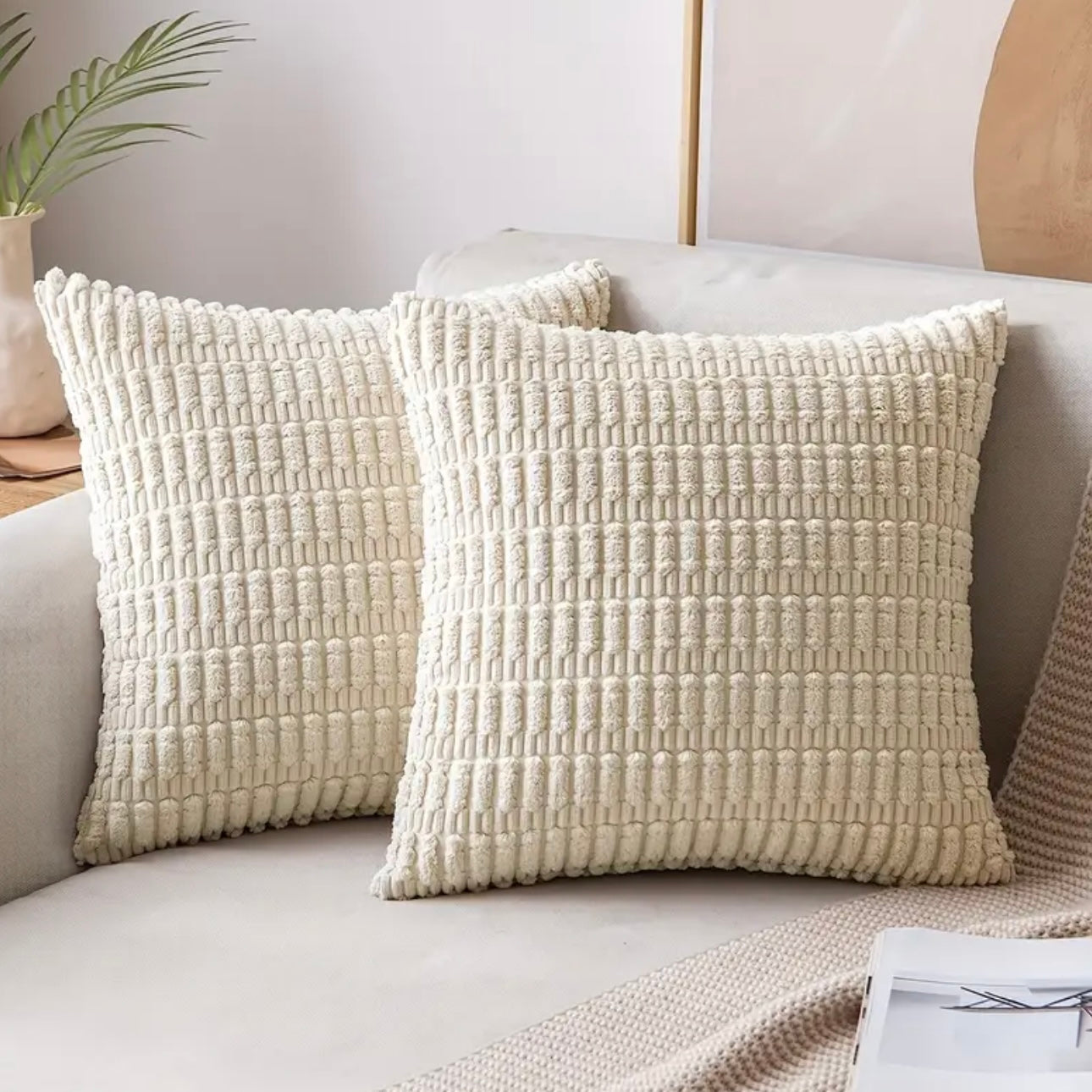 Zenora Bocwre 3pcs Corduroy Pillow Cover Set