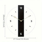 Zenora Glowtick Modern Minimalist Wall Cloc