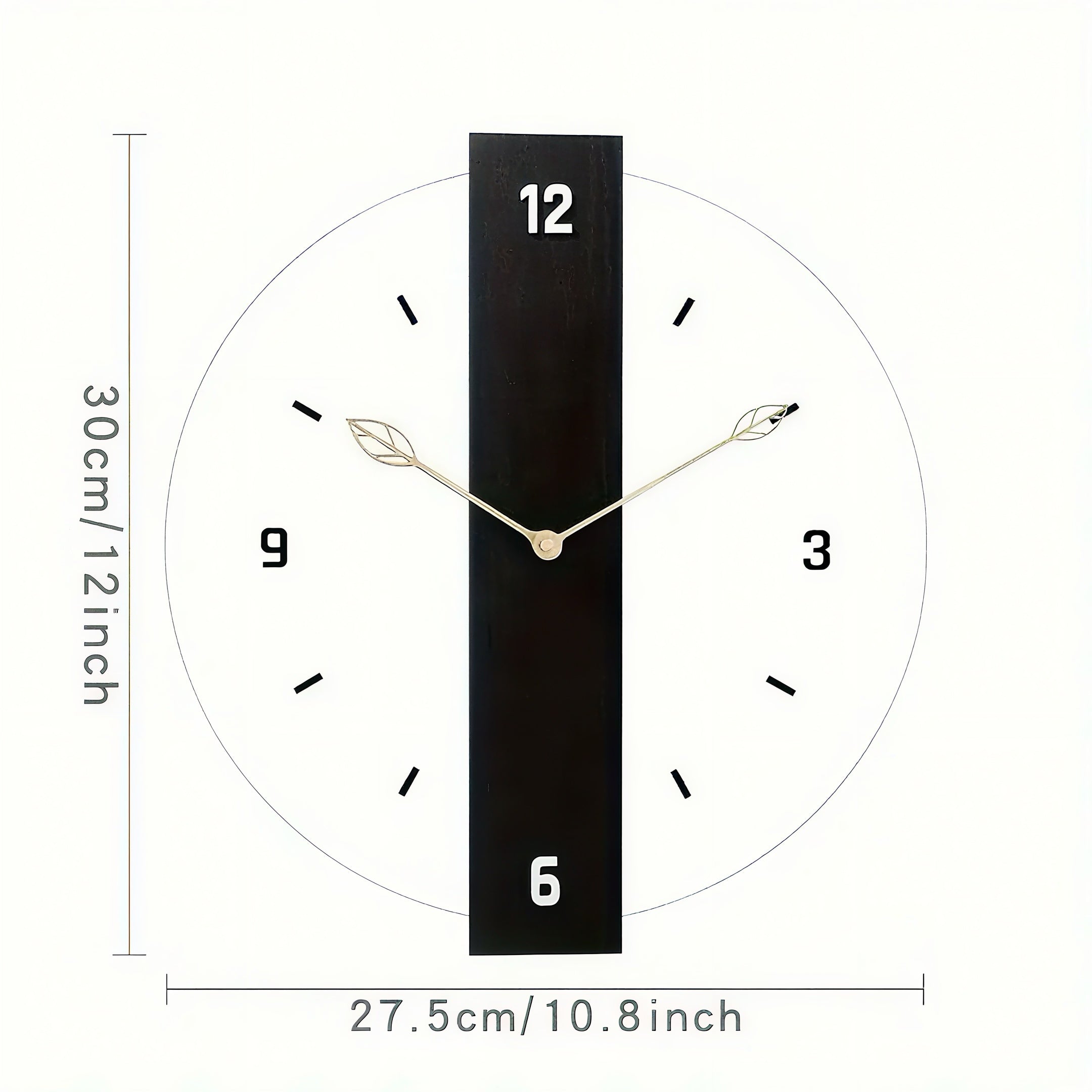 Zenora Glowtick Modern Minimalist Wall Cloc